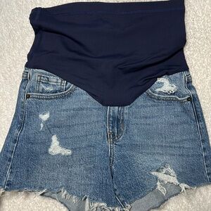 Pinkblush Navy and Blue Jean Shorts